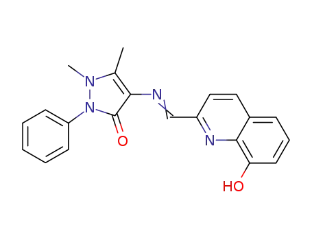 4-(((8-hydroxyquinolin-2-yl)methylene)amino)-1,5-dimethyl-2-phenyl-1,2-dihydro-3H-pyrazol-3-one