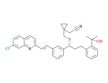 2-(1-((((R)-1-(3-((E)-2-(7-chloroquinolin-2-yl)vinyl)phenyl)-3-(2-(2-hydroxypropan-2-yl)phenyl)propyl)sulfanyl)methyl)cyclopropyl)acetonitrile